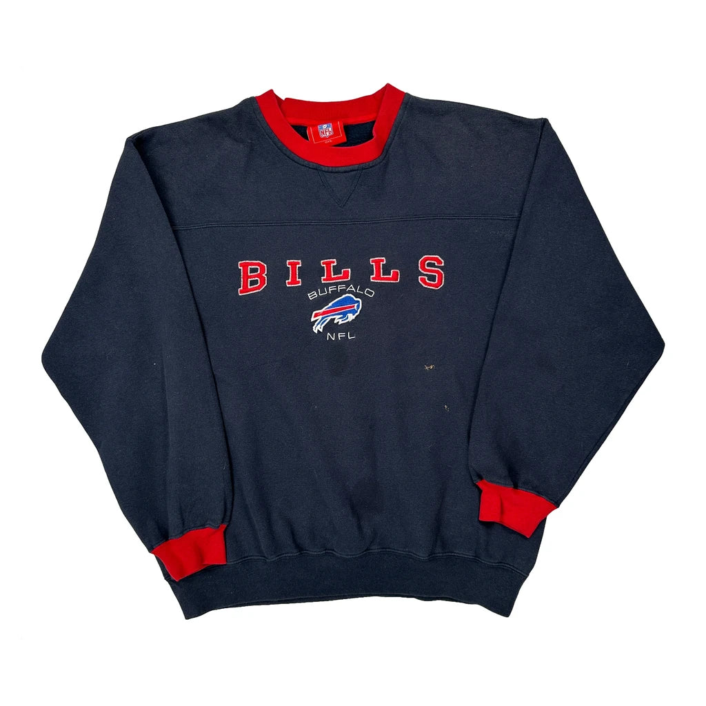 Buffalo Bills Nfl Sweatshirt - Large Navy Cotton
