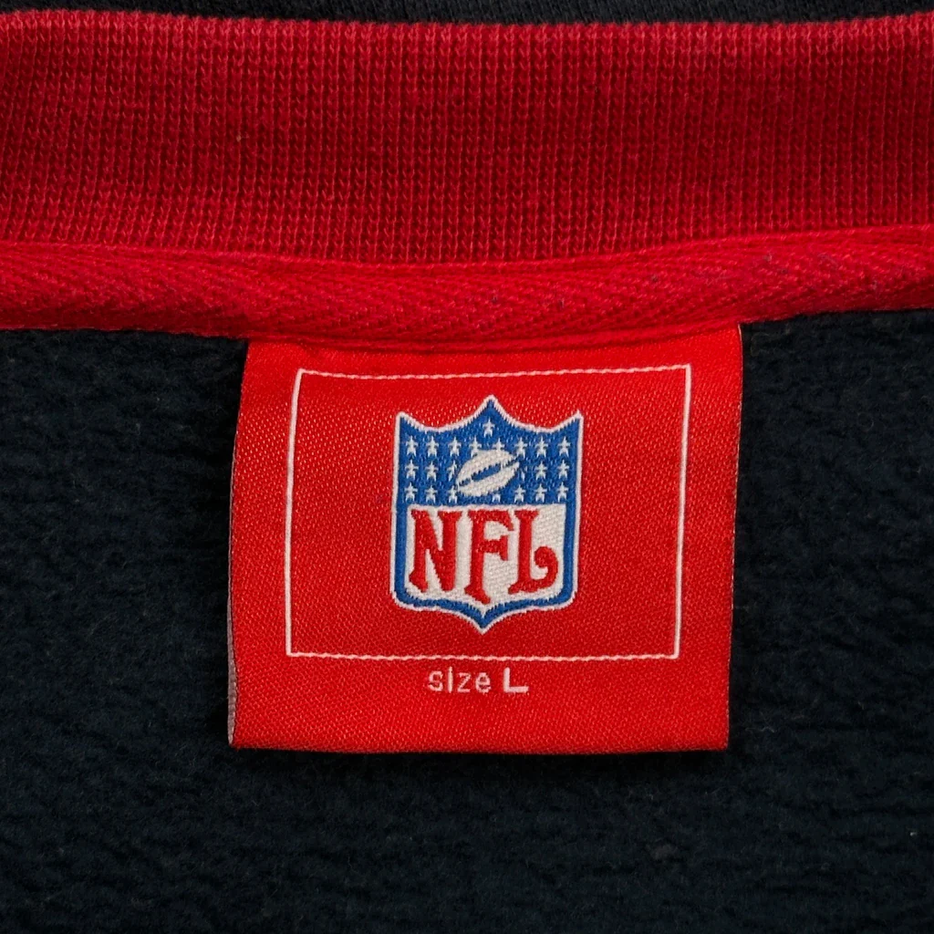 Buffalo Bills Nfl Sweatshirt - Large Navy Cotton - Image 3