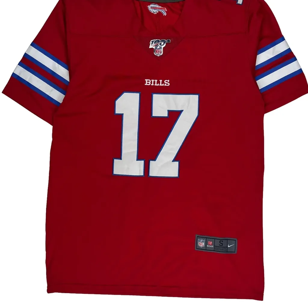 Buffalo Bills Nike Football Jersey - Small Red Polyester - Image 4