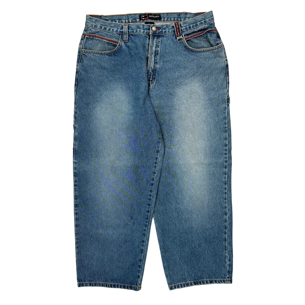 Bugle Boy Carpenter Jeans - 35W 28L Blue Cotton - Image 2