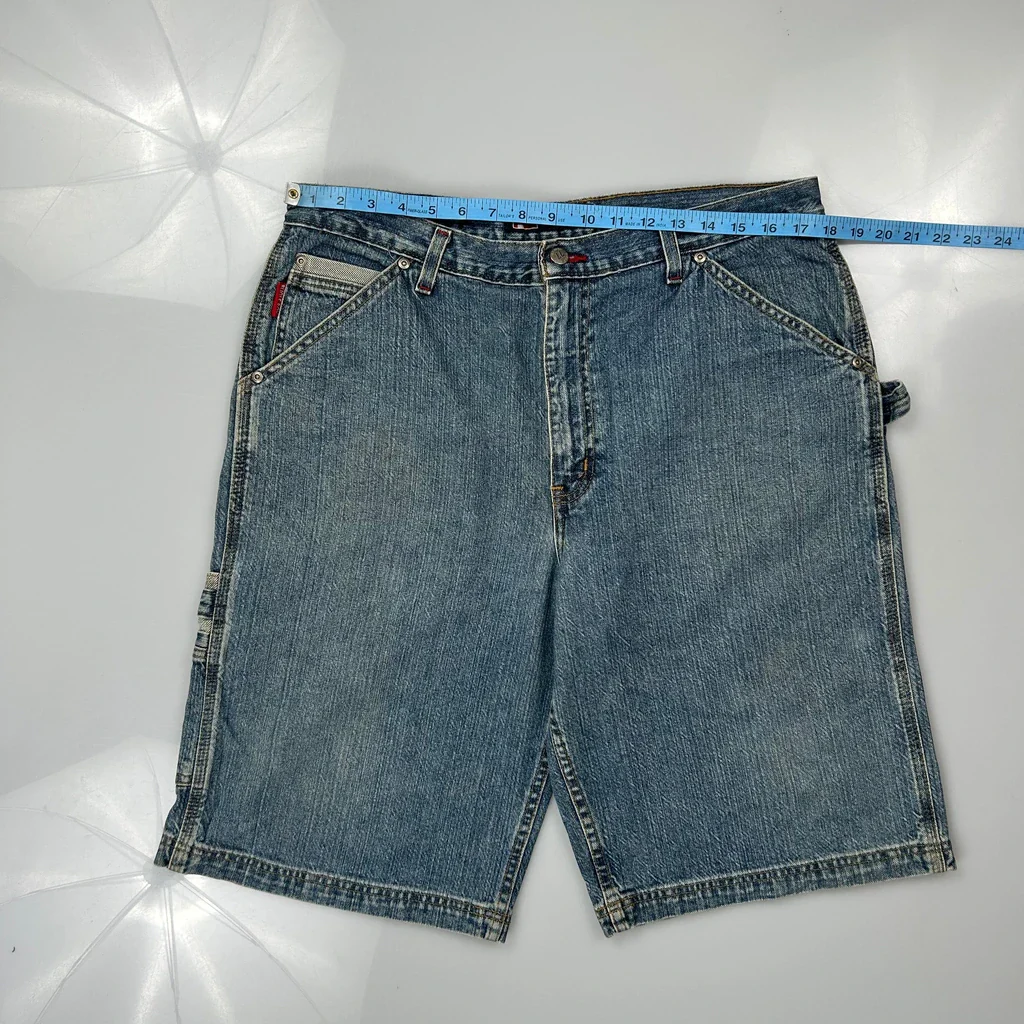 Bugle Boy Denim Shorts - 34W 12L Blue Denim - Image 3