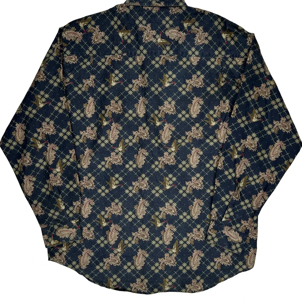 Bugle Boy Patterned Shirt - Large Blue Cotton - Image 6