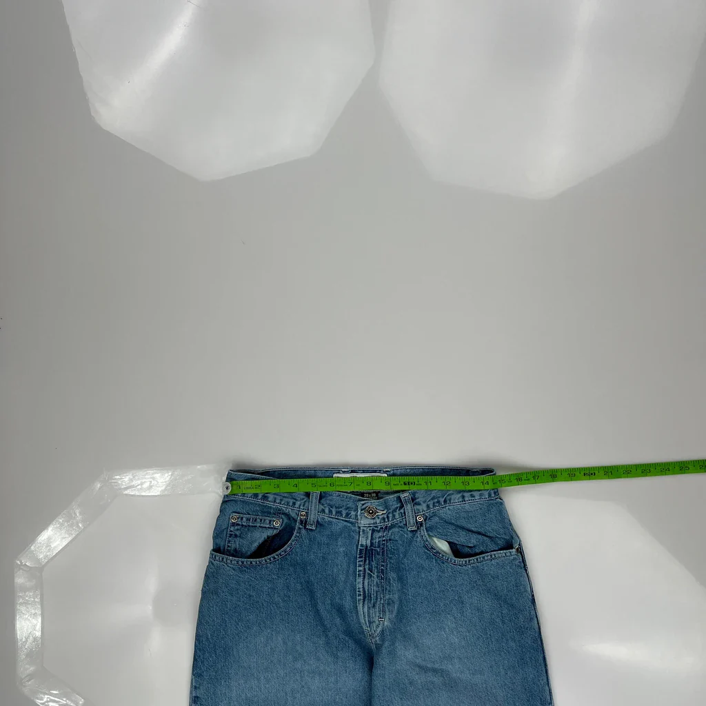 Bull Head Wide Leg Jeans - 29W 30L Blue Cotton - Image 3