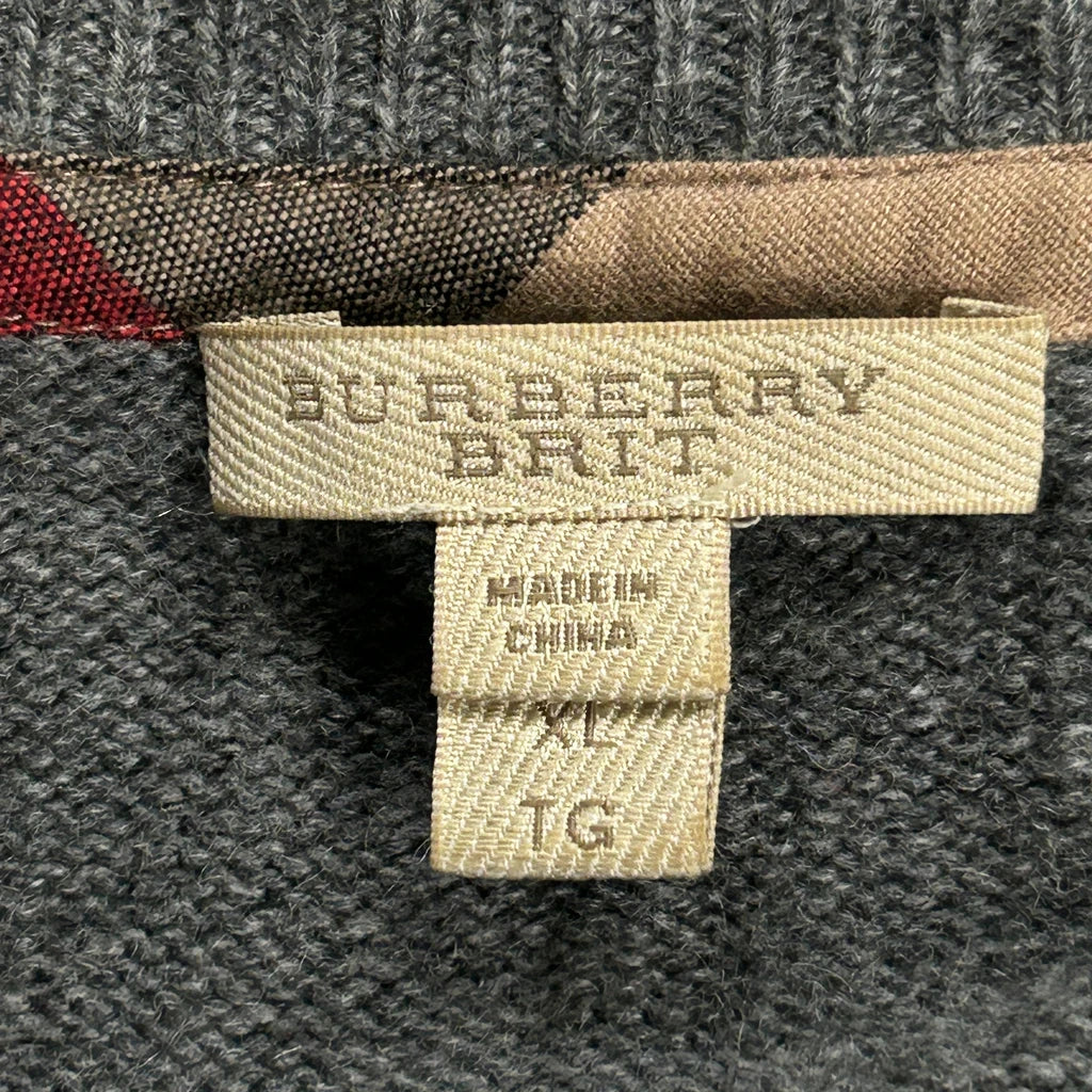 Burberry Brit Jumper - XL Grey Wool - Image 3
