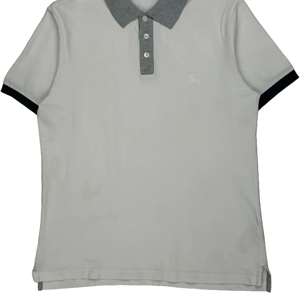 Burberry Brit Polo Shirt - Medium White Cotton - Image 5