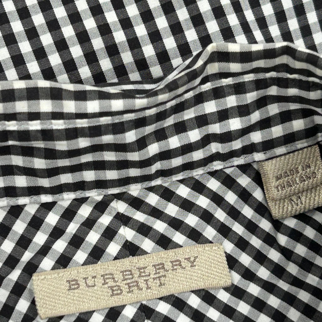 Burberry Brit Checked Shirt - Medium Black & White Cotton - Image 3