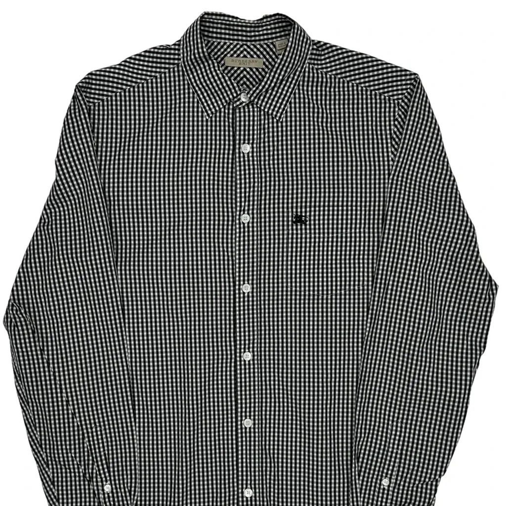 Burberry Brit Checked Shirt - Medium Black & White Cotton - Image 5