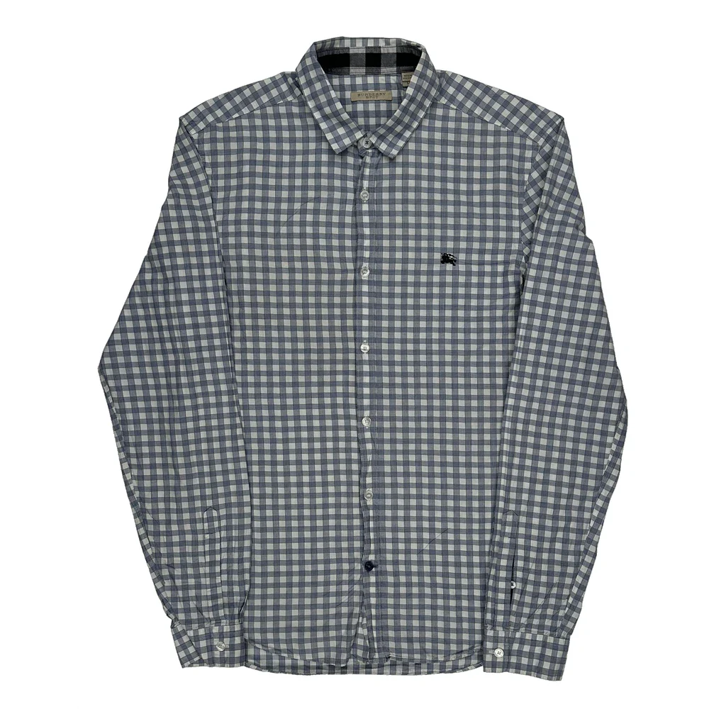 Burberry Brit Checked Shirt - Medium Blue Cotton