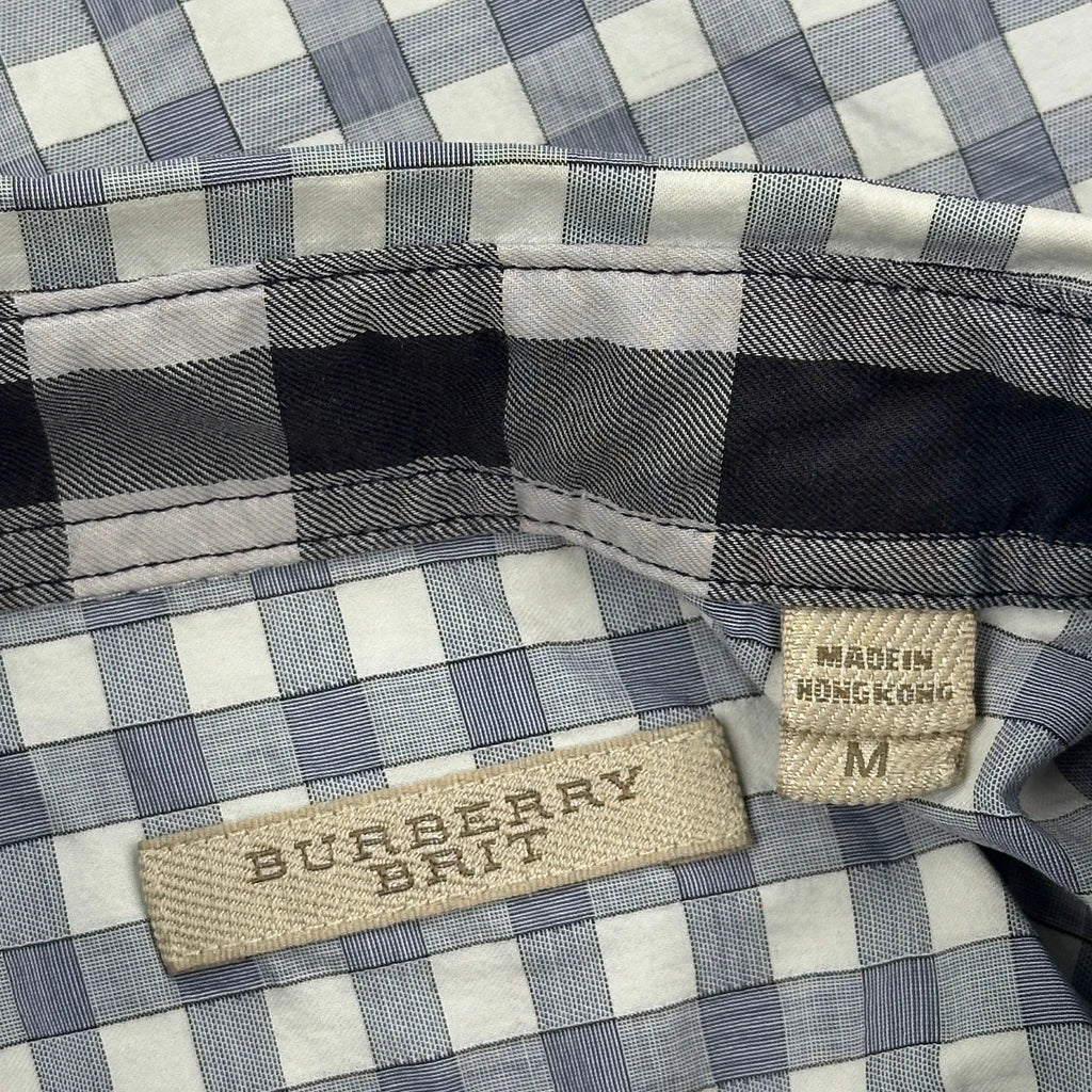 Burberry Brit Checked Shirt - Medium Blue Cotton - Image 3