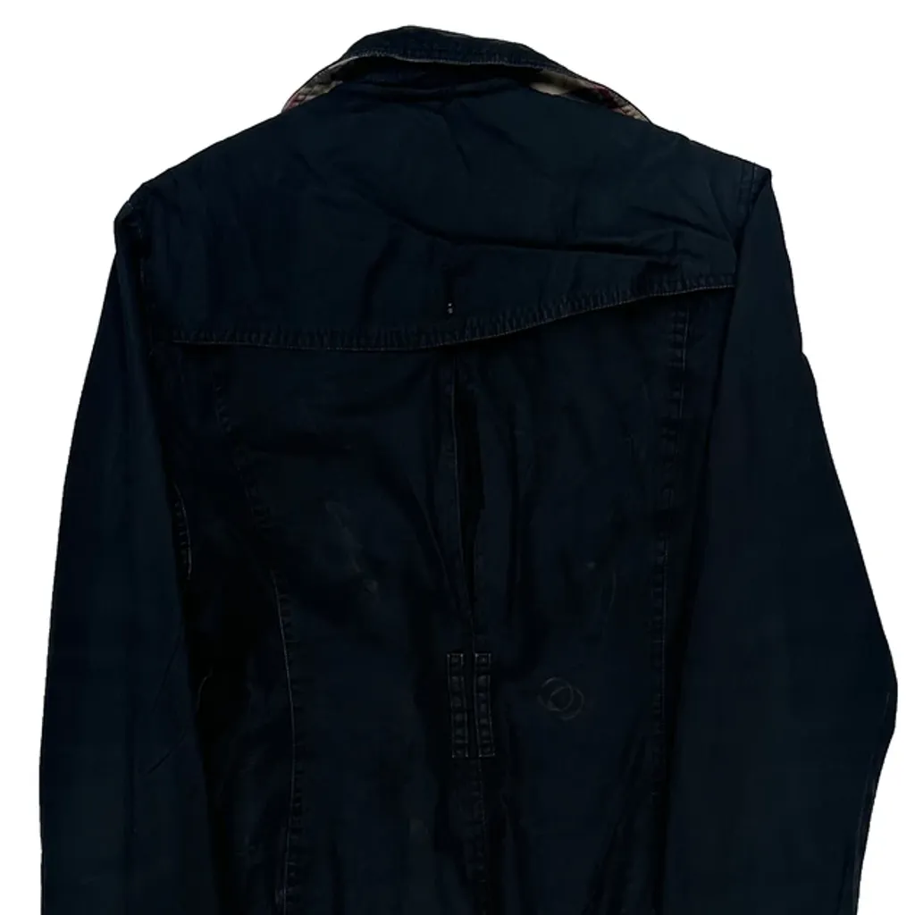 Burberry Brit Double Breasted Trench Coat - Small Black Cotton - Image 7