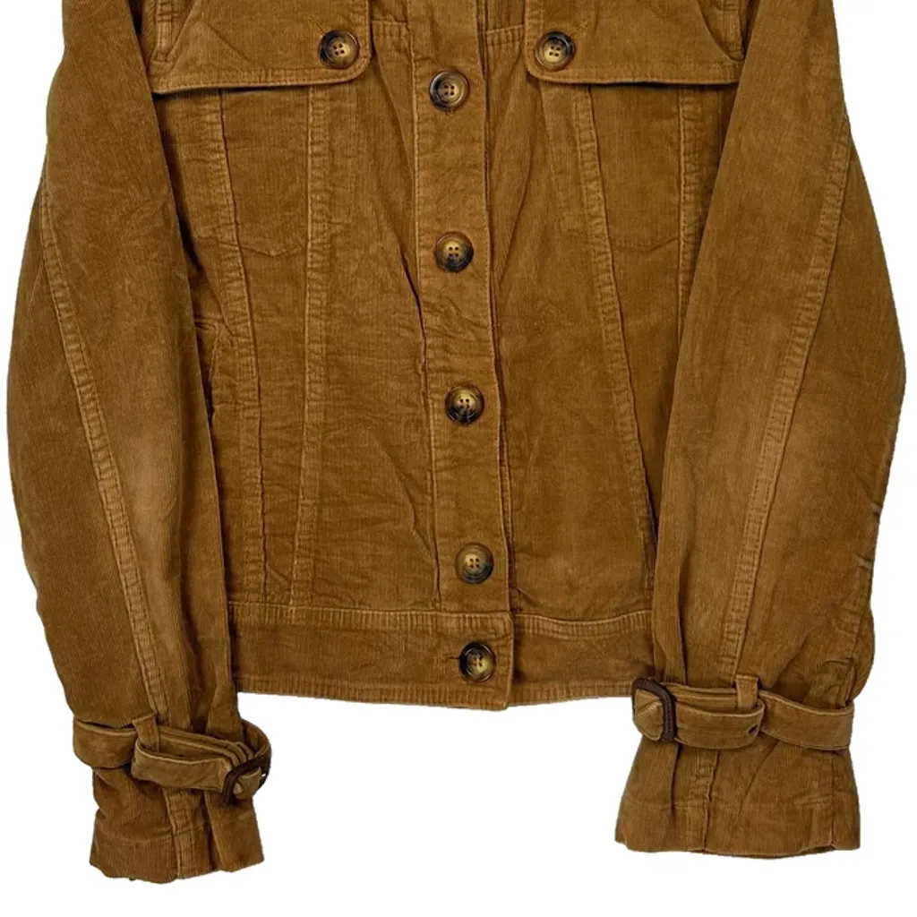 Burberry Military Style Cord Jacket - Small Brown Corduroy - Image 5