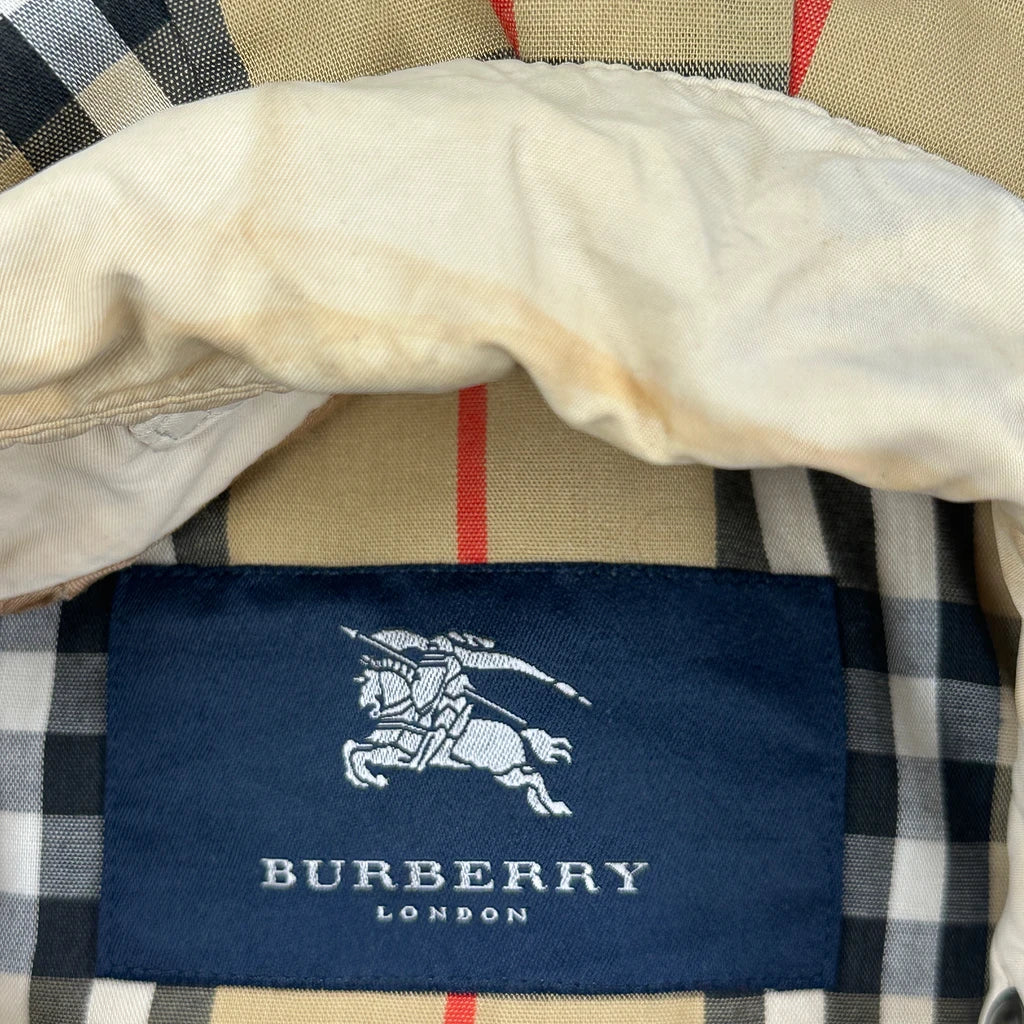 Burberry London Coat - Small Beige Cotton - Image 3