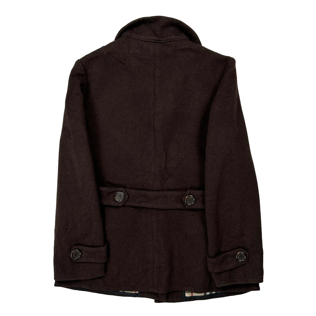 Burberry London Peacoat Jacket - Large Brown Wool - Image 2