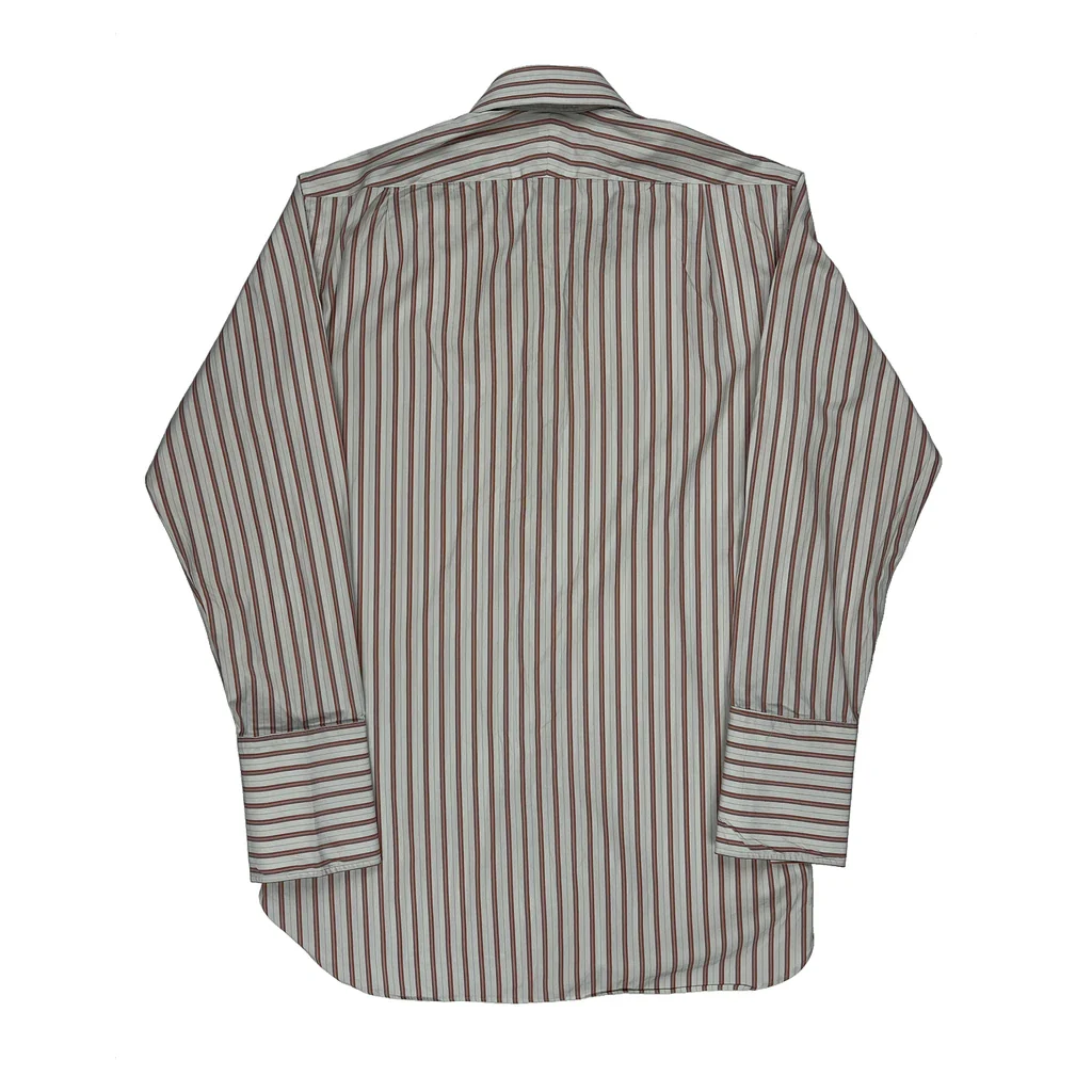 Burberry London Striped Shirt - Medium White Cotton - Image 2