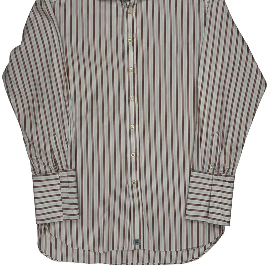 Burberry London Striped Shirt - Medium White Cotton - Image 5
