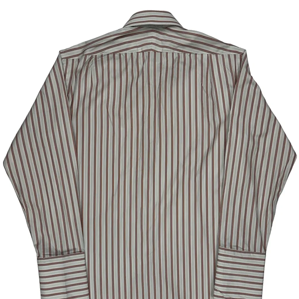 Burberry London Striped Shirt - Medium White Cotton - Image 7