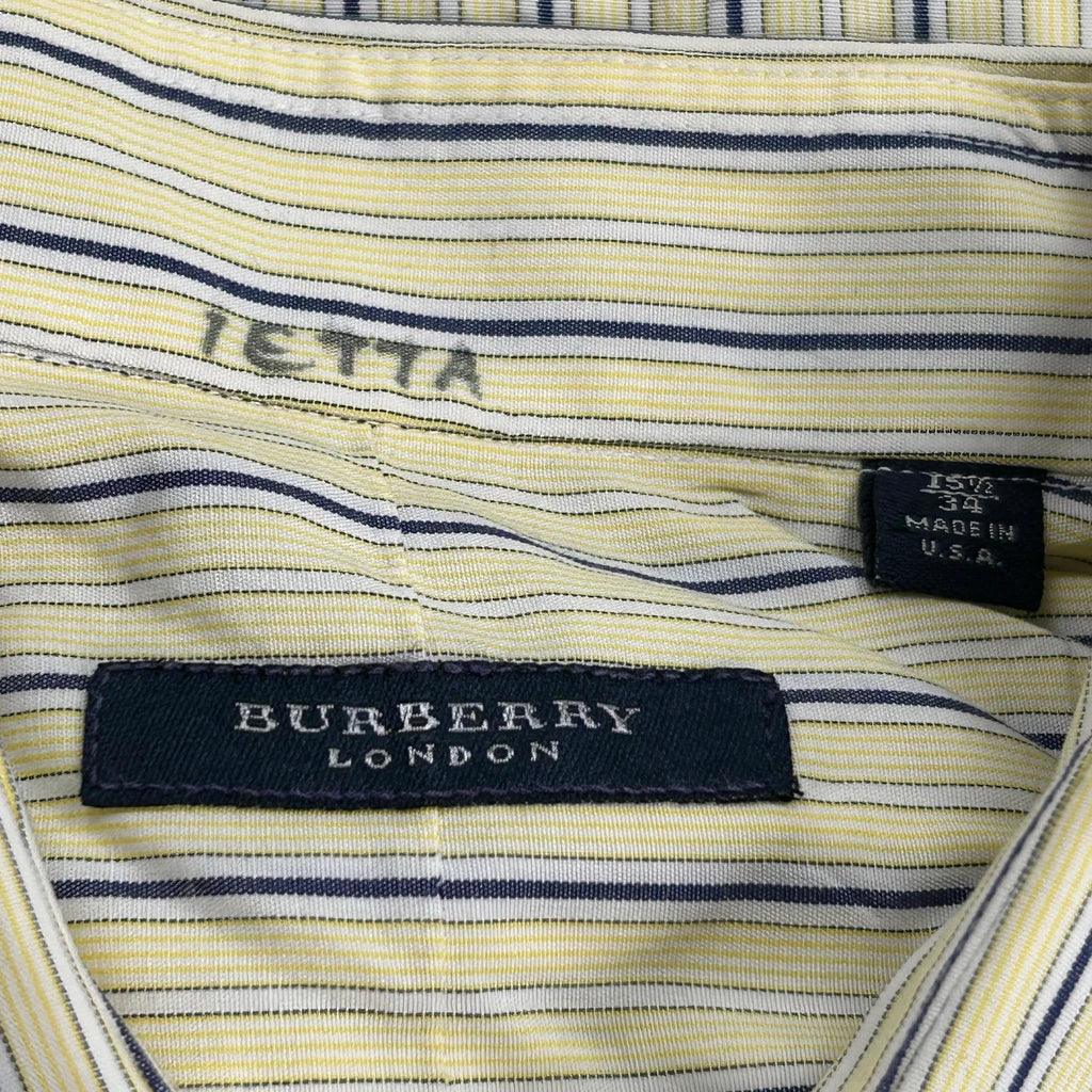 Burberry London Striped Shirt - Medium Yellow Cotton - Image 3