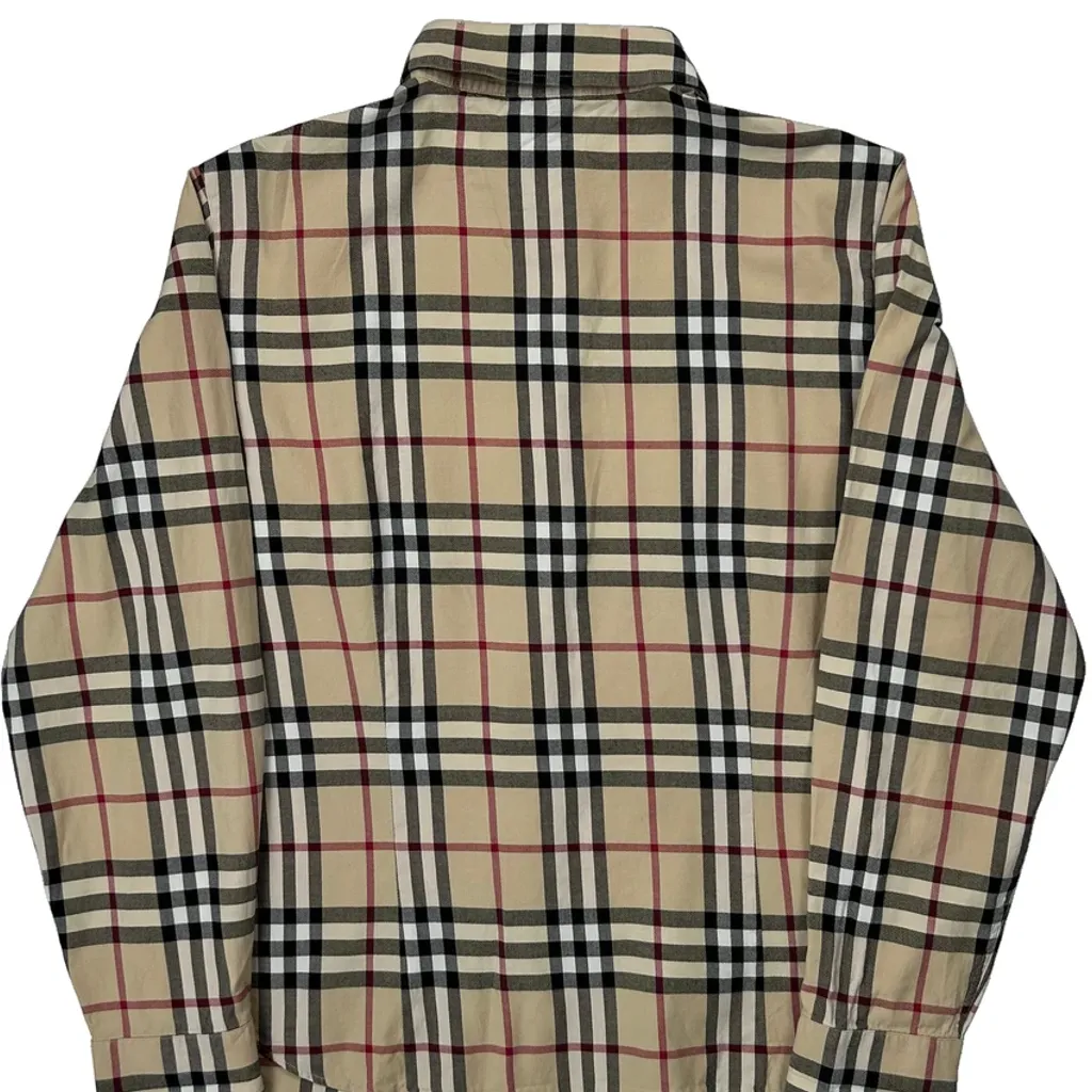 Burberry London Nova Checked Shirt - XL Beige Cotton - Image 7
