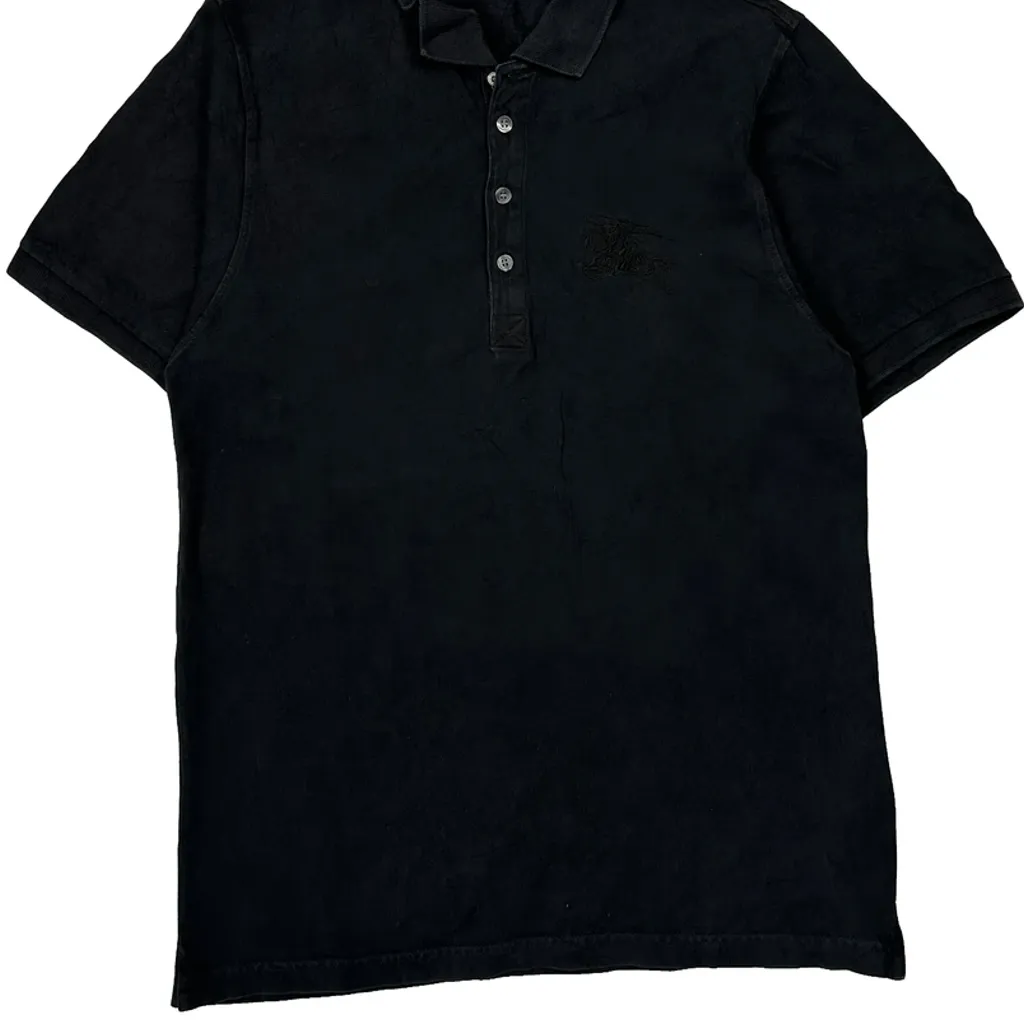 Burberry Slim Fit Polo Shirt - Large Black Cotton - Image 4