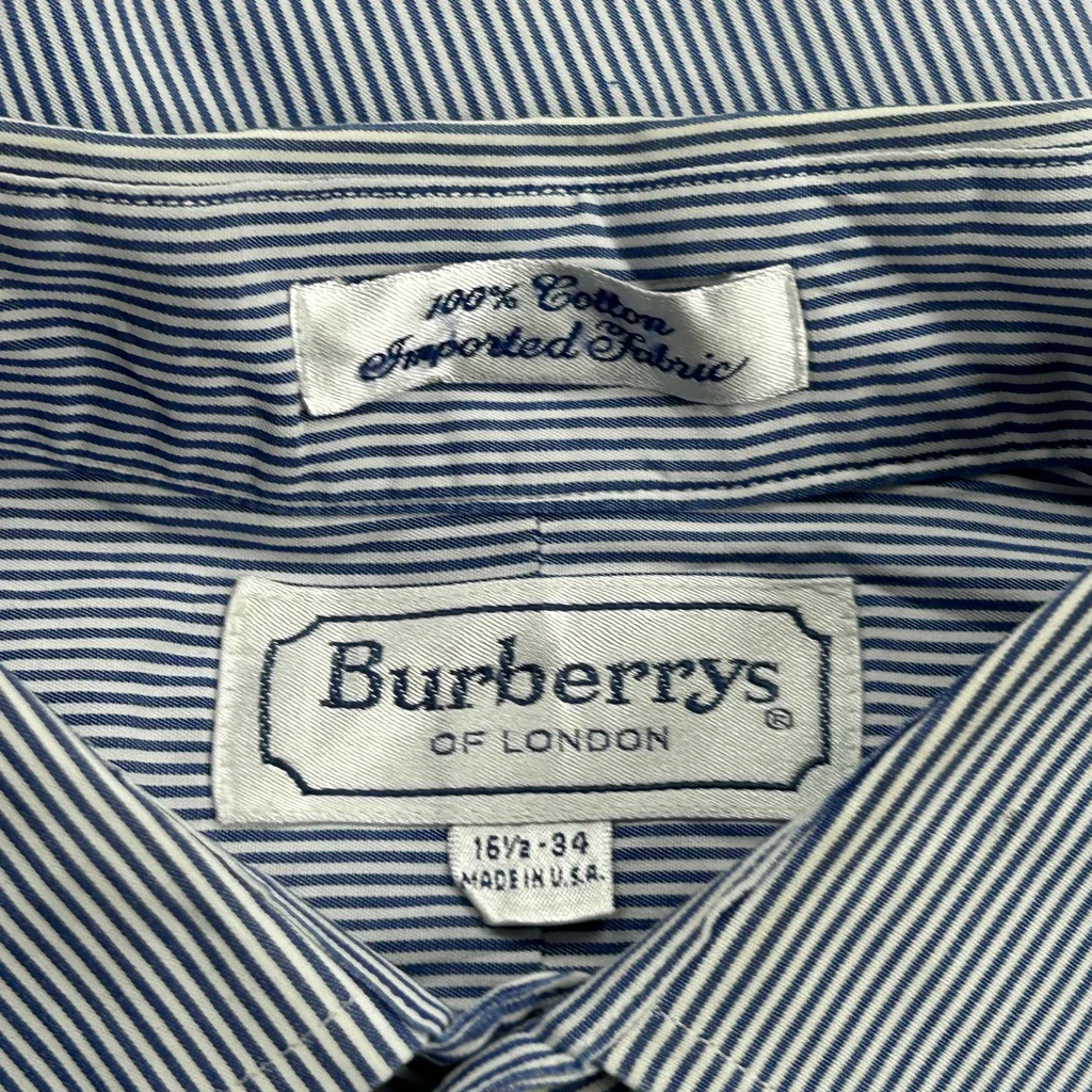 Burberry Striped Shirt - Large Blue Cotton - Image 3