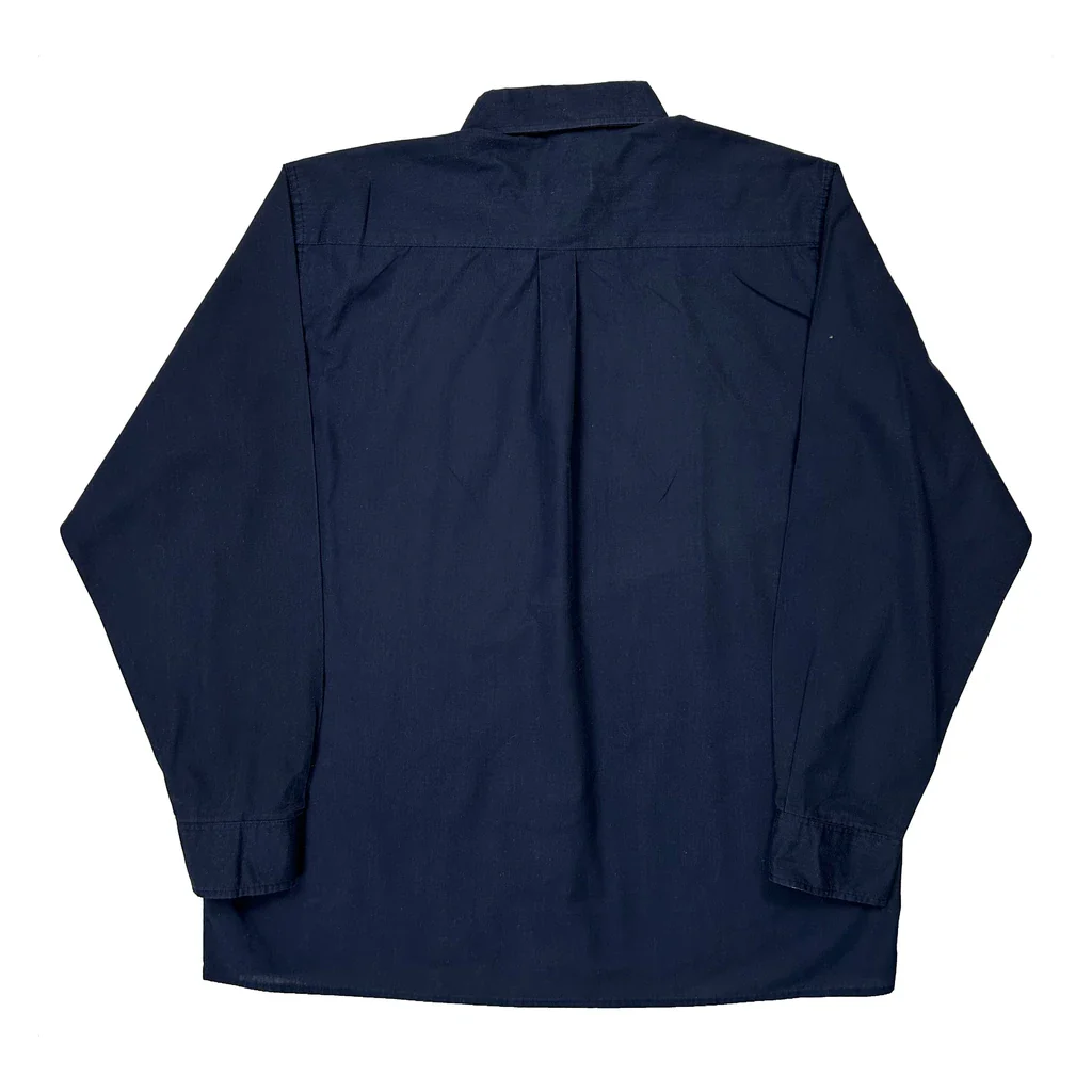 Burberry Checked Shirt - Large Navy Cotton - Image 2