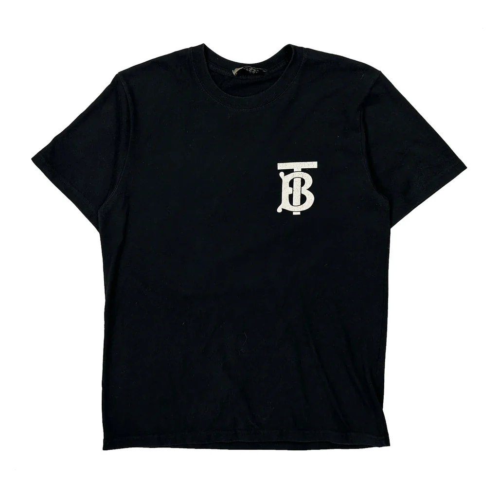 Burberry T-Shirt - Small Black Cotton