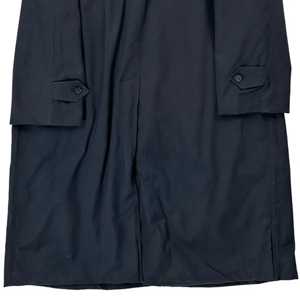 Burberry Checked Trench Coat - Large Navy Cotton - Image 8