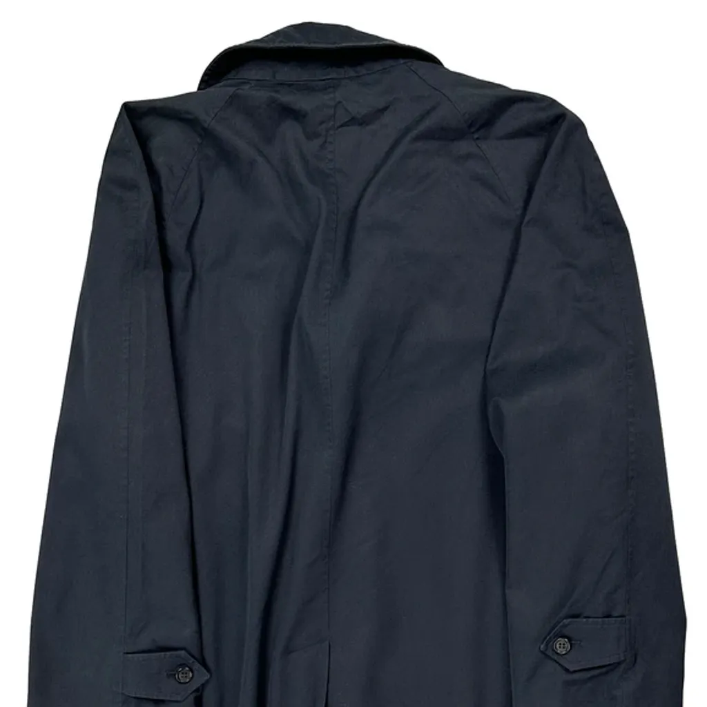 Burberry Checked Trench Coat - Large Navy Cotton - Image 9