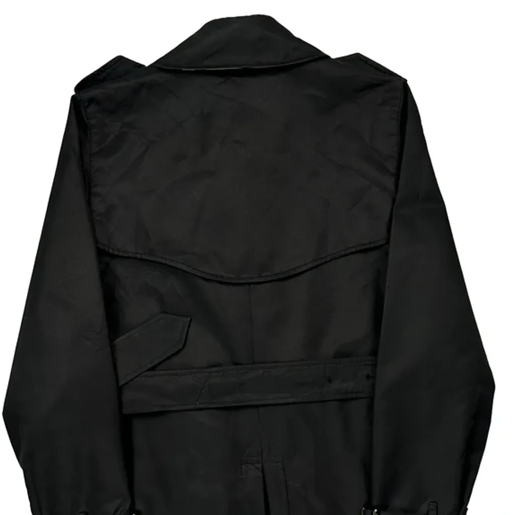 Burberry Double Breasted Trench Coat - Small Black Polyester - Image 8