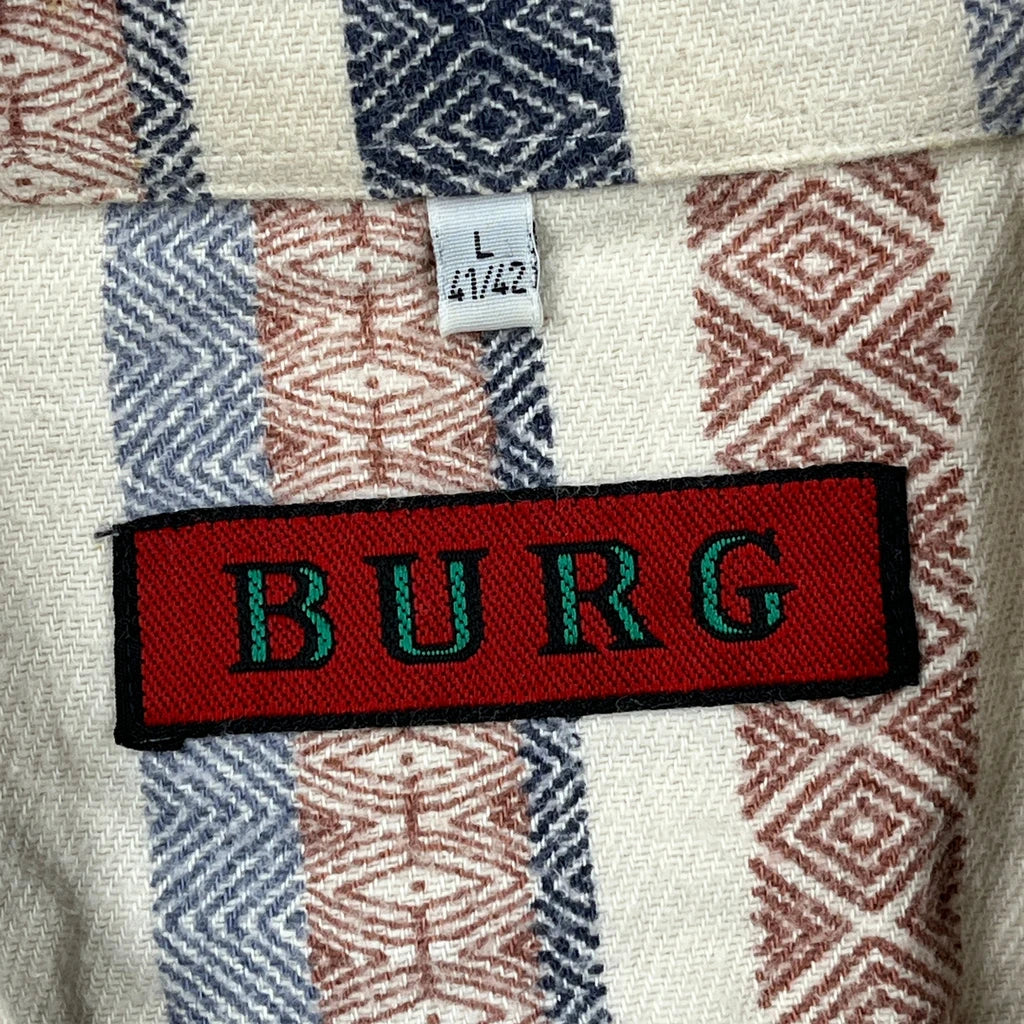 Burg Striped Patterned Shirt - Large Multicoloured Cotton - Image 3