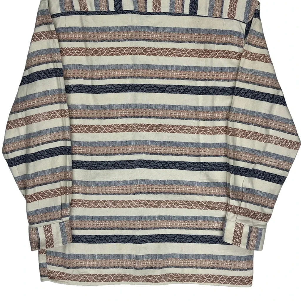 Burg Striped Patterned Shirt - Large Multicoloured Cotton - Image 6