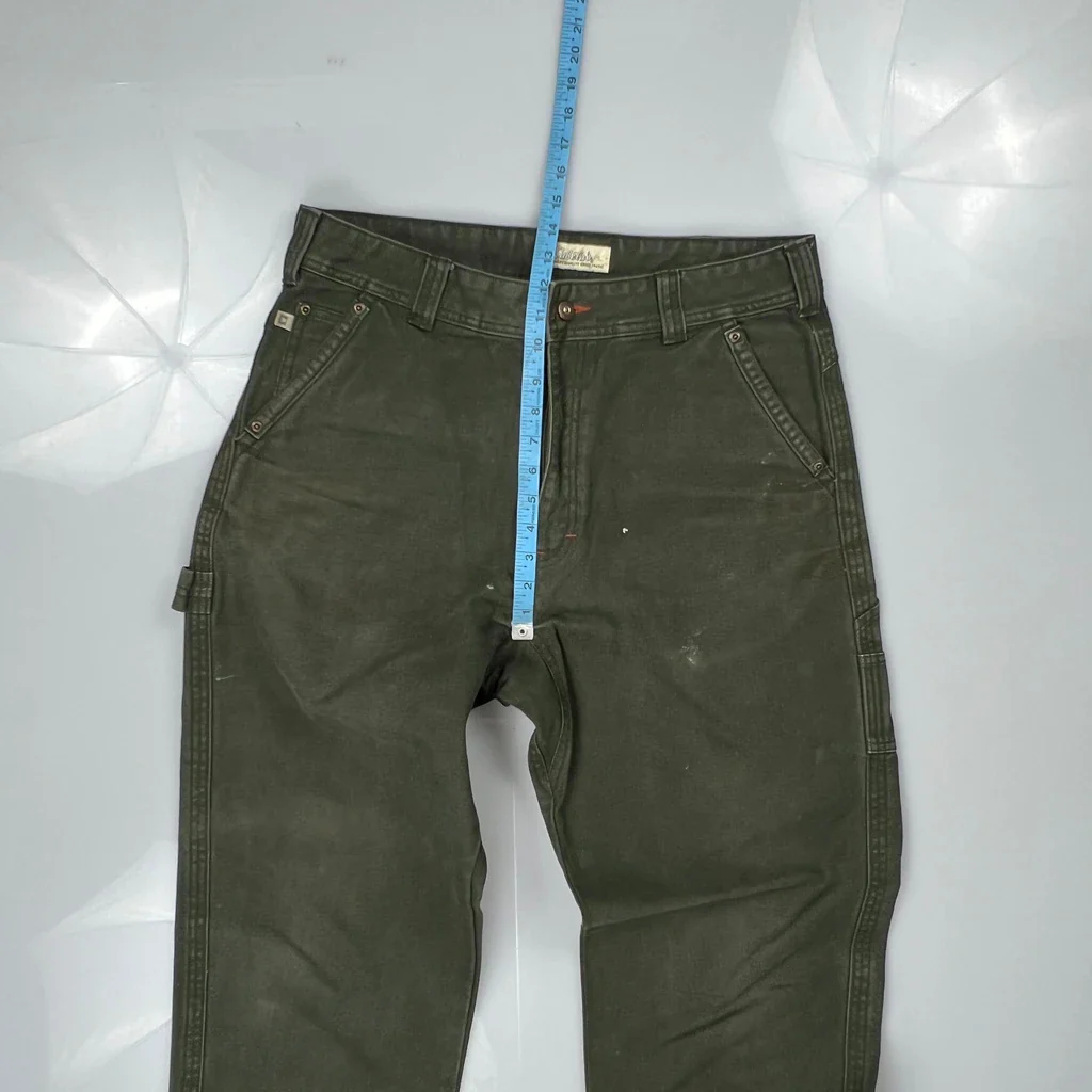 Cabelas Carpenter Trousers - 36W 30L Green Cotton - Image 4