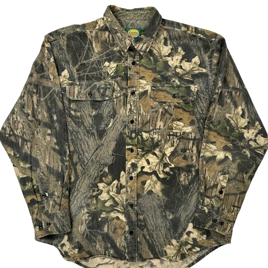 Cabelas Camo Flannel Shirt - XL Camo Cotton - Image 4