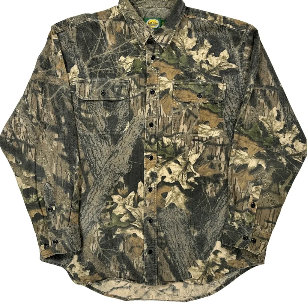 Cabelas Camo Flannel Shirt - XL Camo Cotton - Image 5