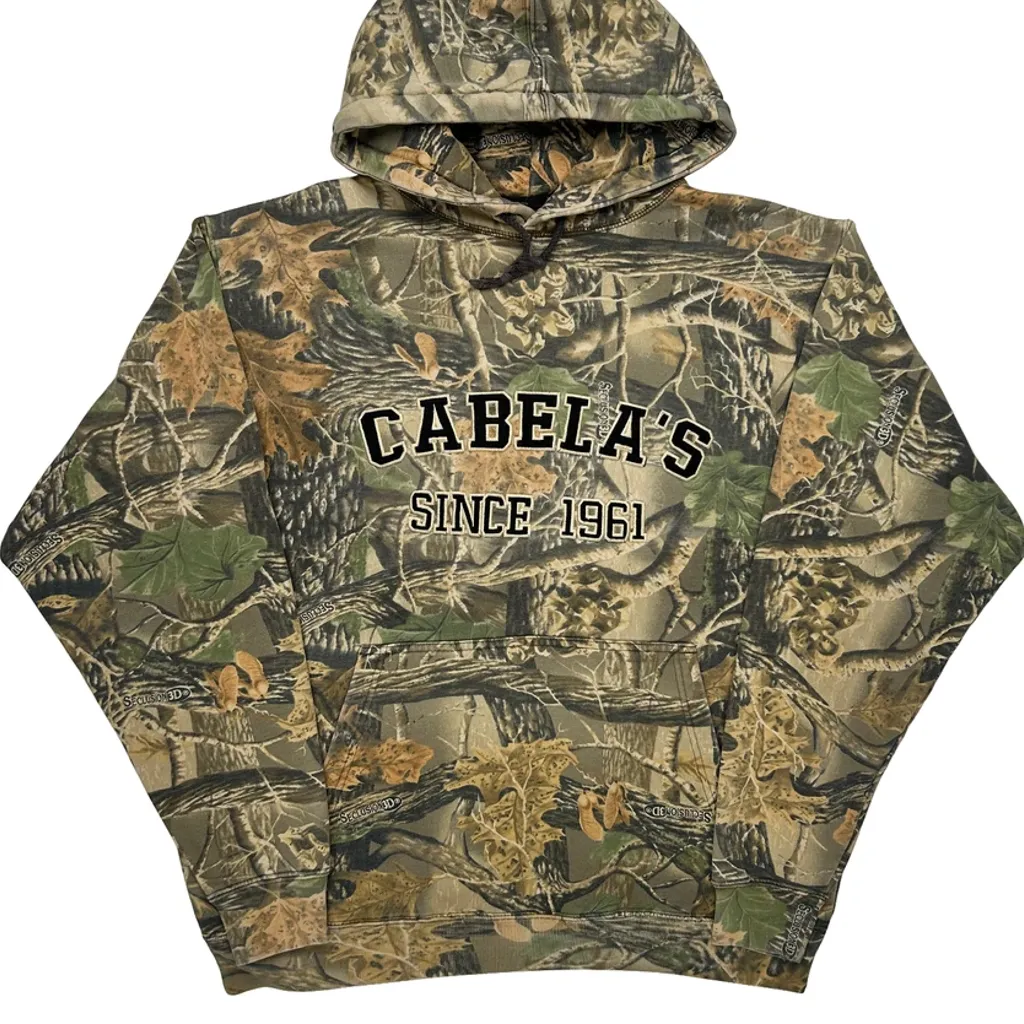 Cabelas Hoodie - Large Camo Cotton Blend - Image 5