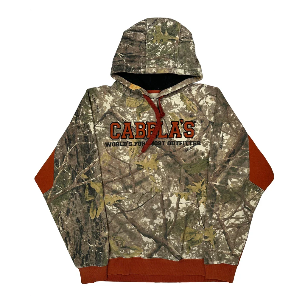 Cabelas Camo Hoodie - Large Camo Cotton