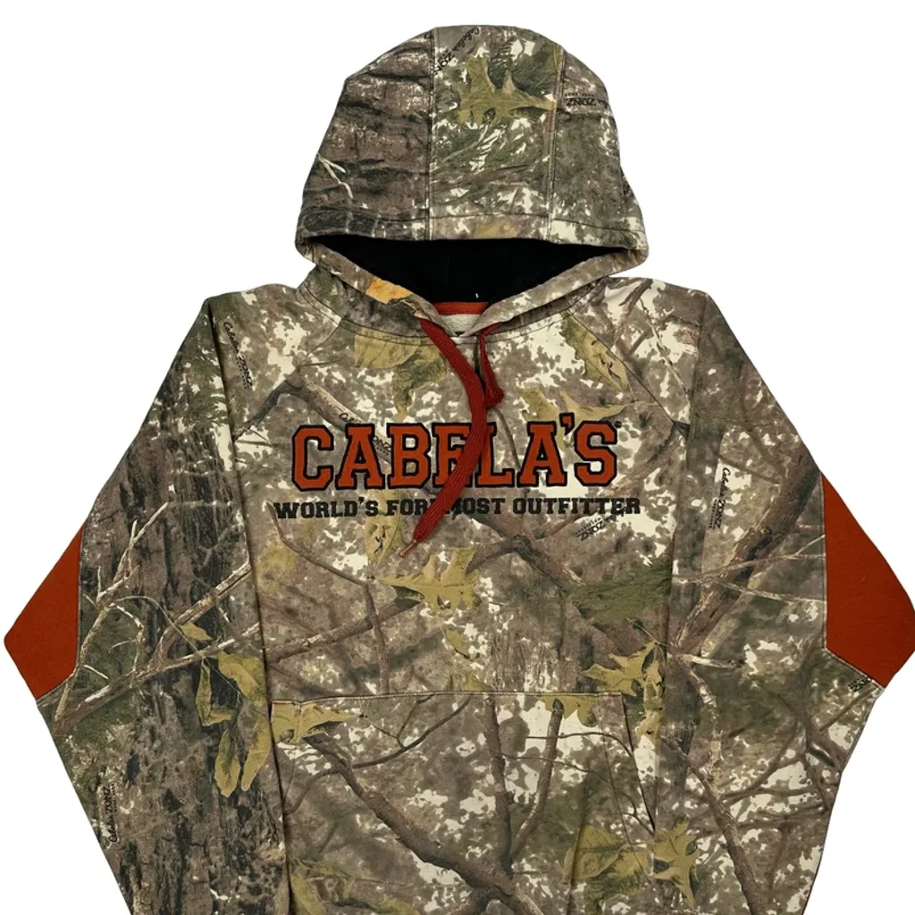 Cabelas Camo Hoodie - Large Camo Cotton - Image 5