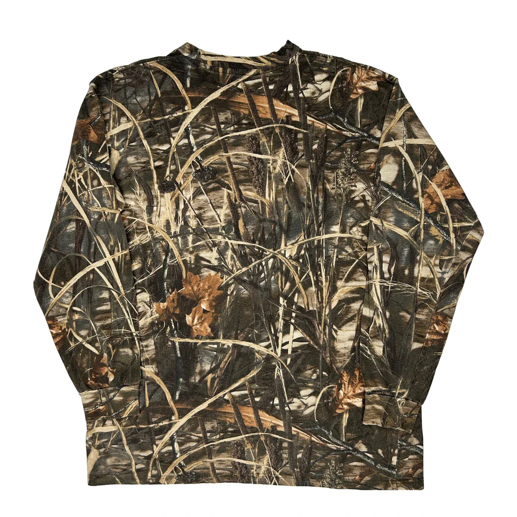 Cabelas Camo Long Sleeve T-Shirt - XL Green Cotton - Image 2