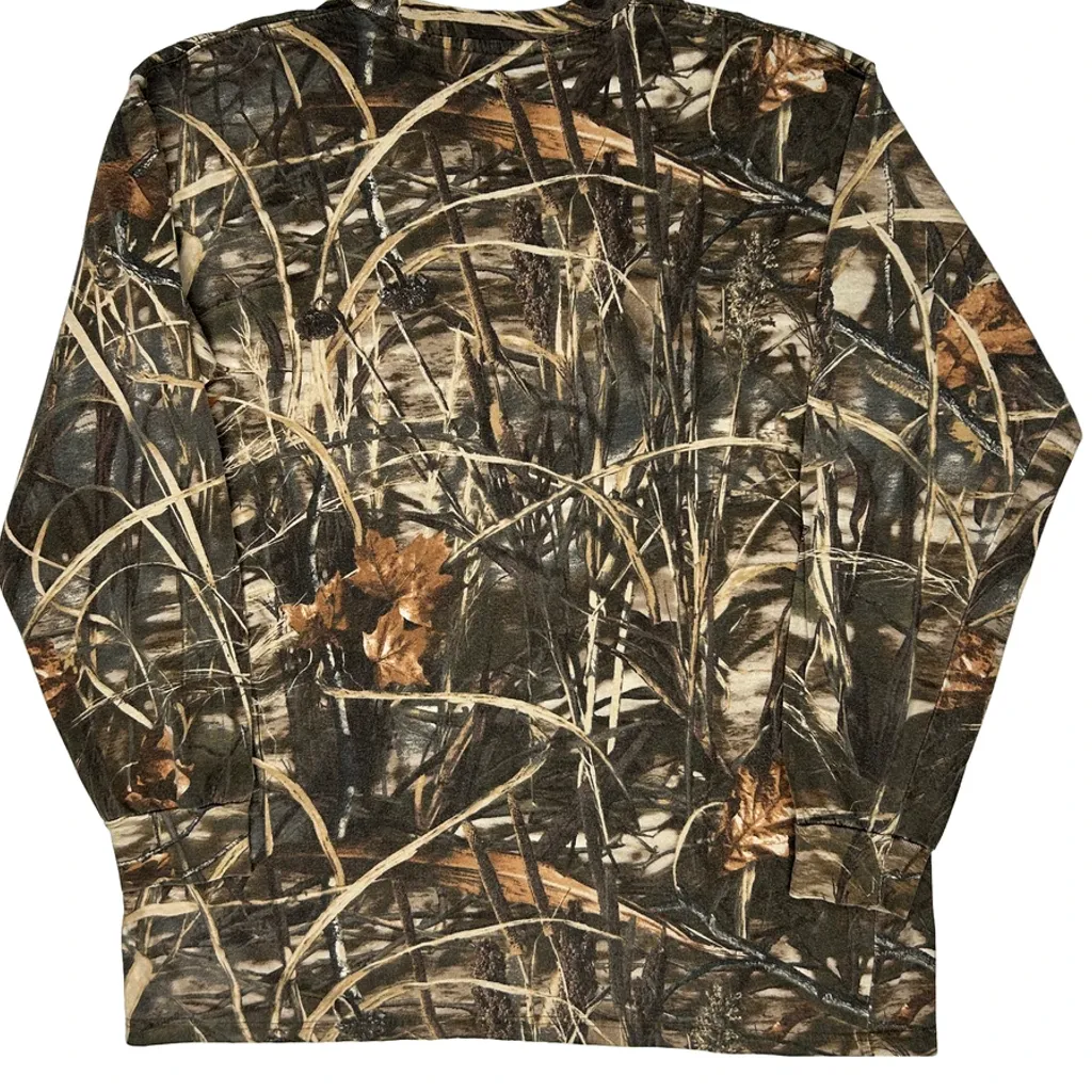 Cabelas Camo Long Sleeve T-Shirt - XL Green Cotton - Image 6