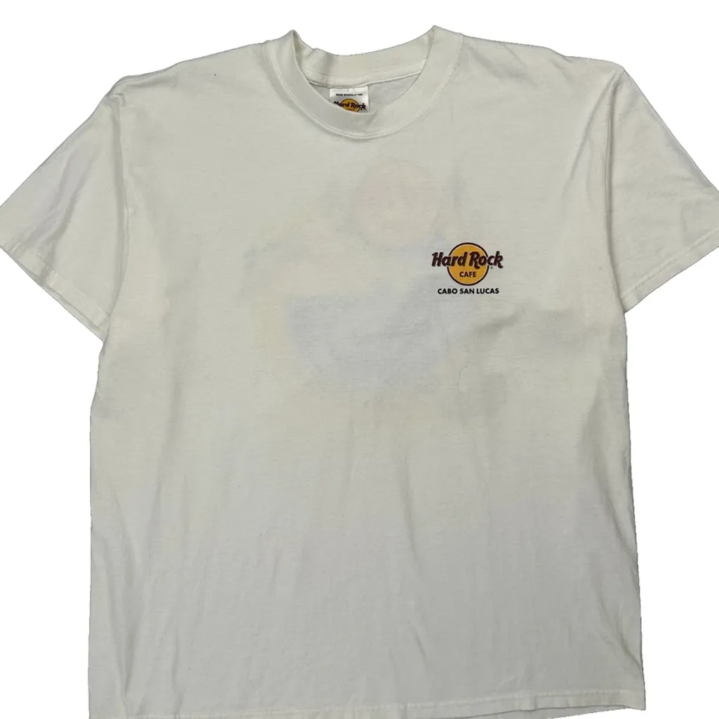 Cabo San Lucas Hard Rock Cafe Graphic T-Shirt - XL White Cotton - Image 5