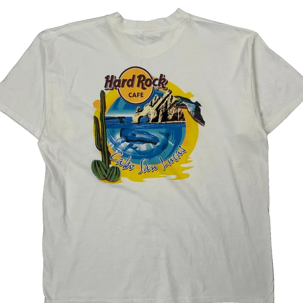 Cabo San Lucas Hard Rock Cafe Graphic T-Shirt - XL White Cotton - Image 6