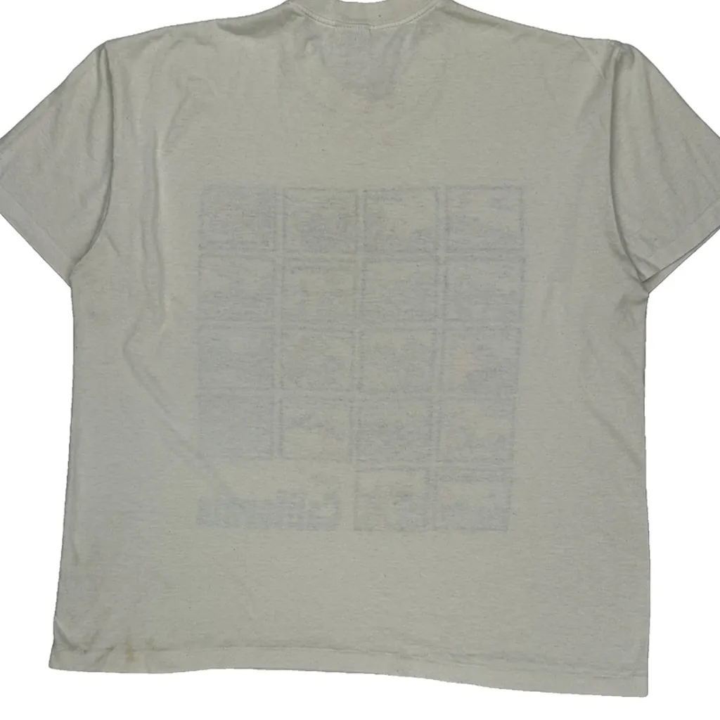 California Cities Stedman Graphic T-Shirt - XL White Cotton Blend - Image 7