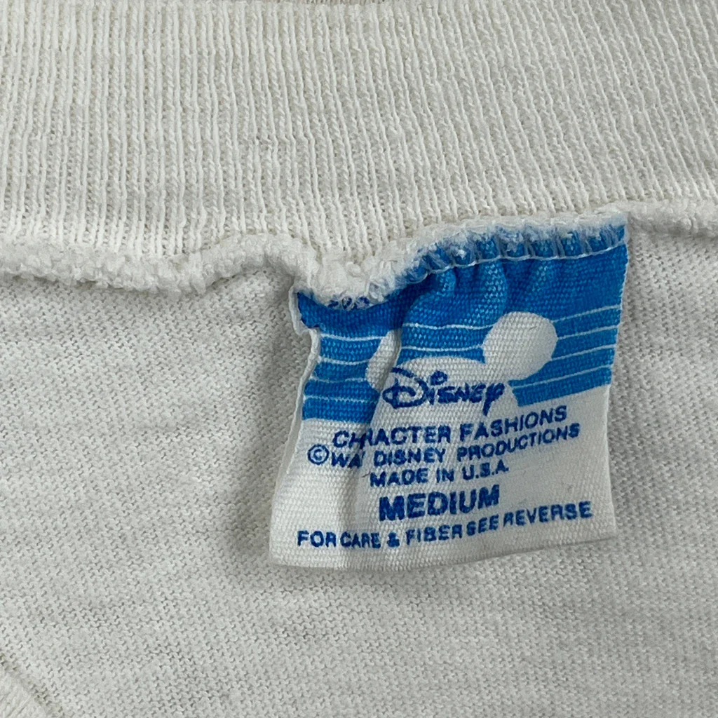 California Disney Cartoon T-Shirt - Medium White Cotton - Image 3
