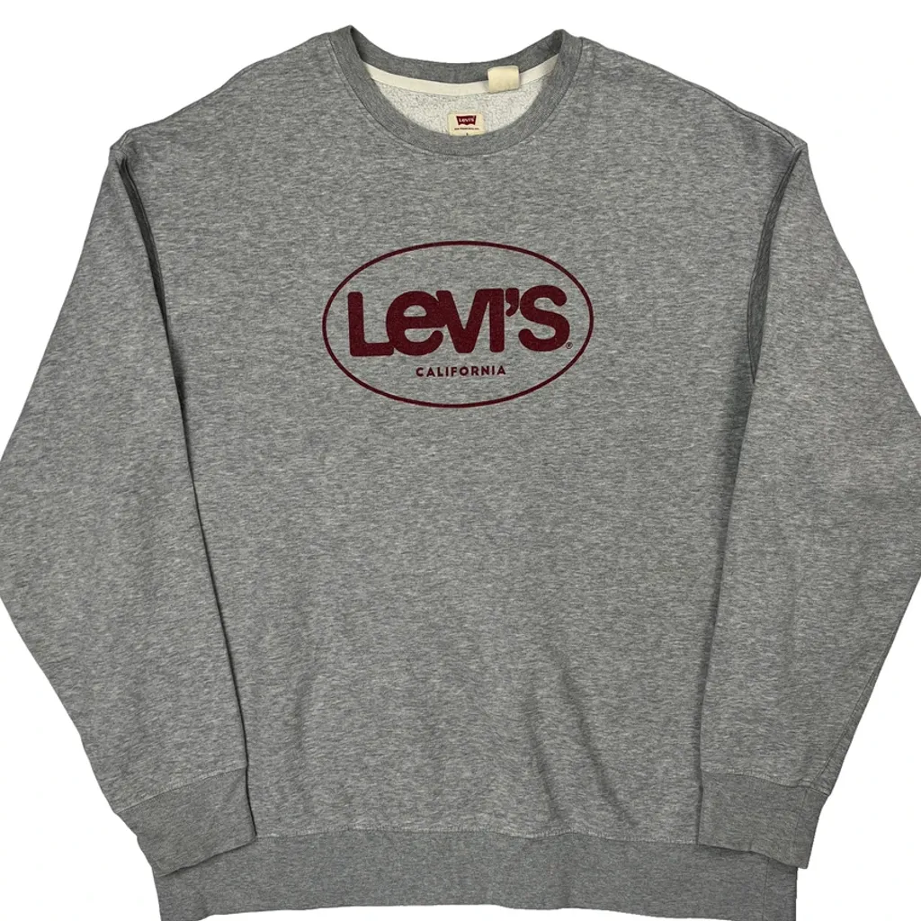 California Levis Sweatshirt - Large Gray Cotton - Image 5