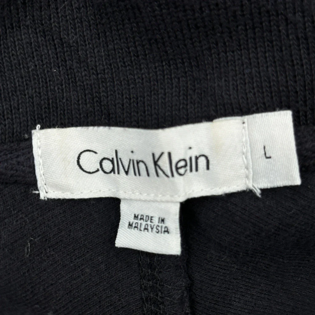 Calvin Klein 1/4 Zip - Large Black Cotton - Image 3