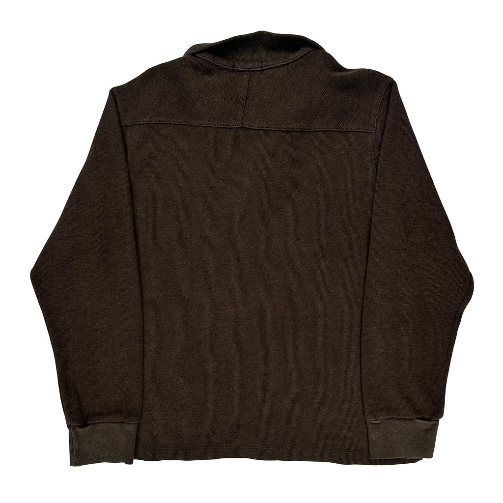 Calvin Klein 1/4 Zip - Large Brown Cotton - Image 2