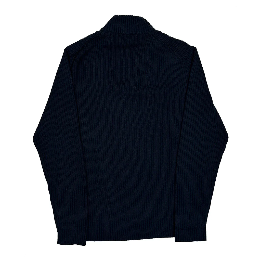 Calvin Klein 1/4 Zip - Large Navy Cotton - Image 2
