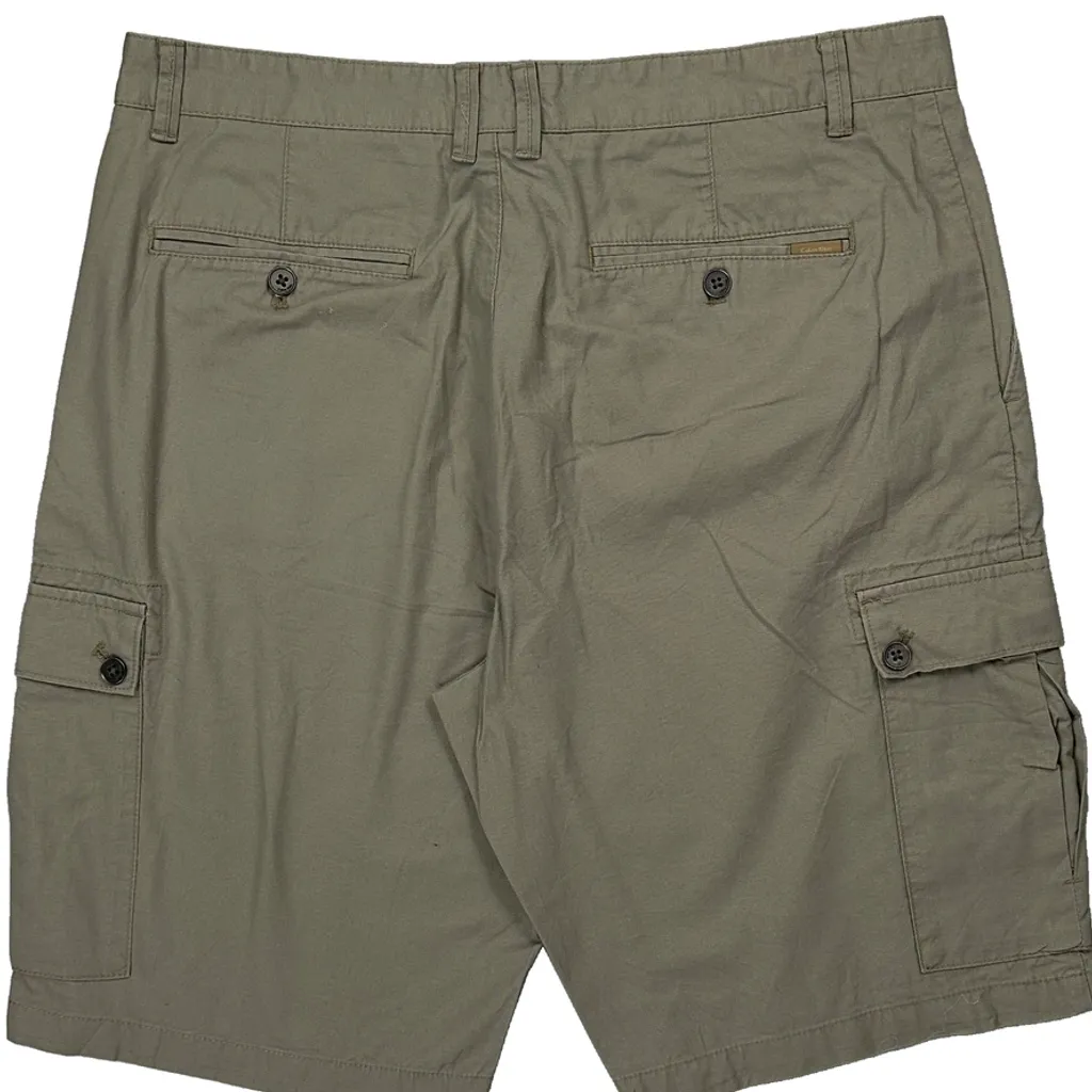Calvin Klein Cargo Shorts - 34W 10L Khaki Cotton - Image 7
