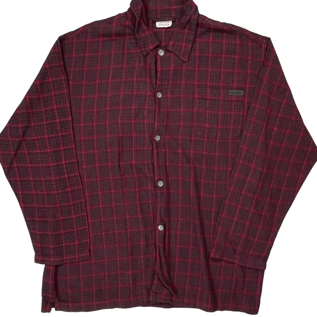 Calvin Klein Checked Flannel Shirt - Large Red Cotton - Image 5