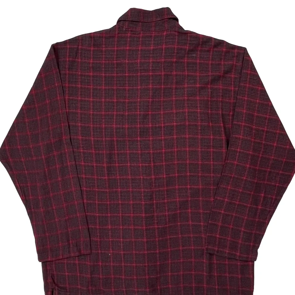 Calvin Klein Checked Flannel Shirt - Large Red Cotton - Image 7